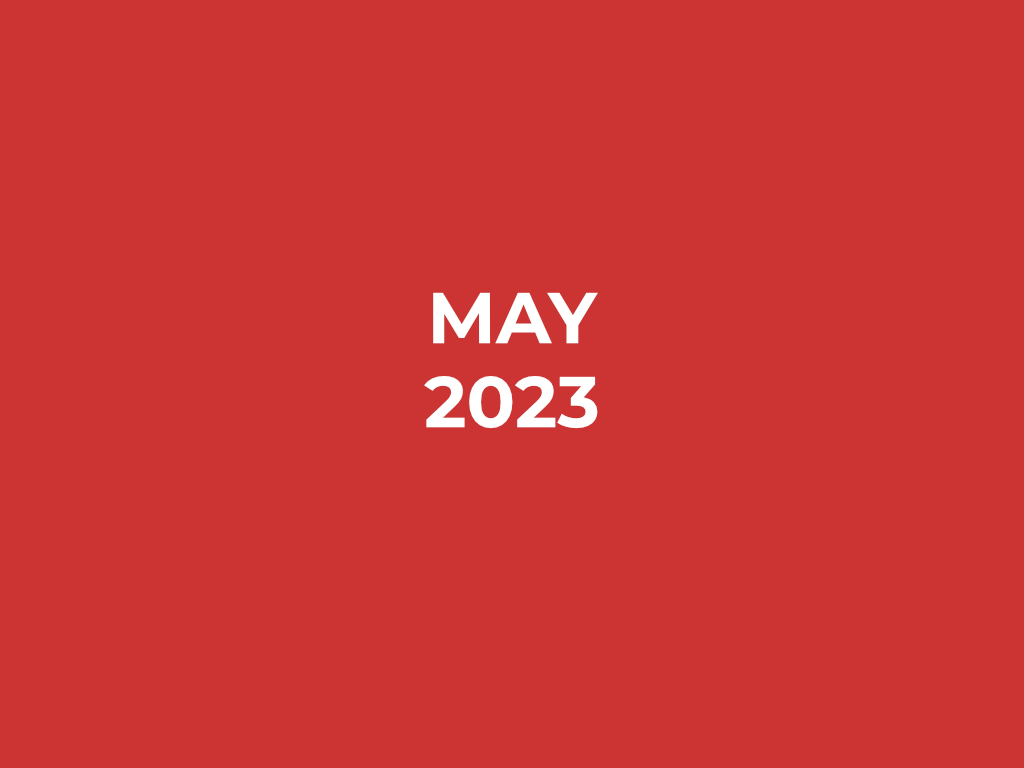 CALENDAR OF TOURS, MAY 2023