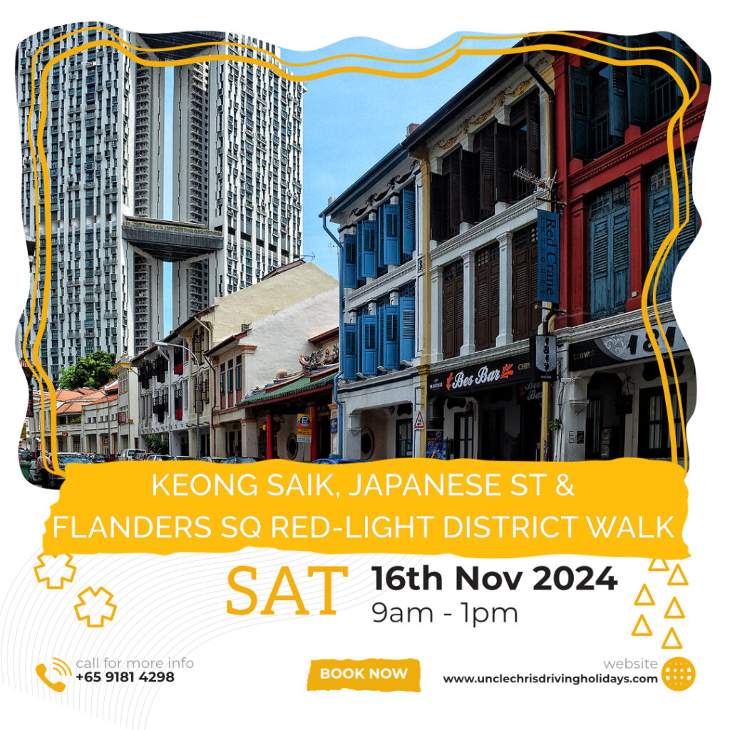 KEONG SAIK, JAPANESE STREET & FLANDERS SQUARE RED-LIGHT DISTRICT WALK Sat, 16th Nov 2024 9am to 1pm